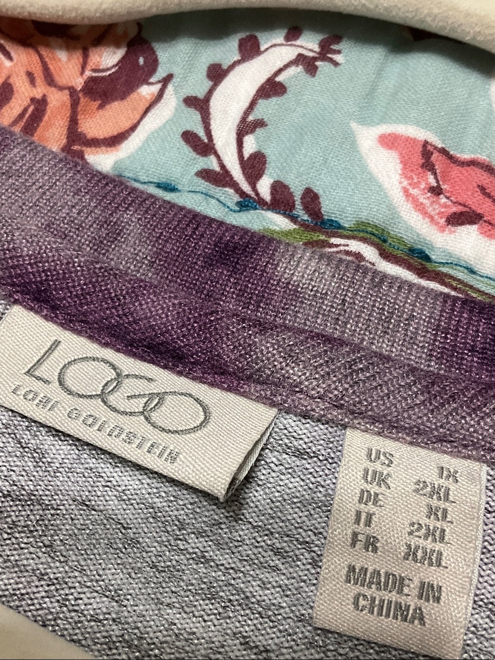 LOGO by Lori Goldstein Purple Tie-Dye Ruffle-Hem Dress - Picture 3 of 10